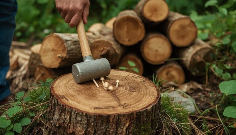 Impfdübel: Pilze auf Baumstämmen im Garten ziehen